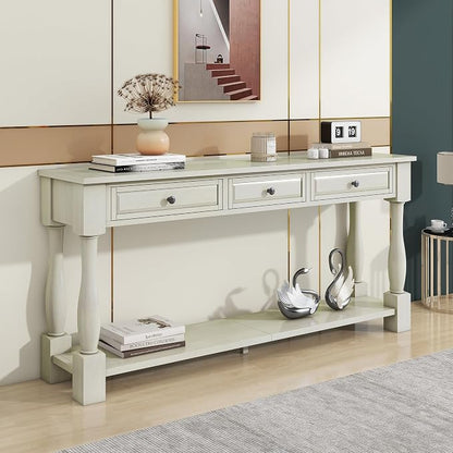 Knocbel 64 Inch Long Antique Entry Console Table by Knocbel