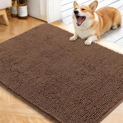 OLANLY Dog Door Mat for Muddy Paws 40x32, Super Absorbent Chenille Mud Mat | by OLANLY