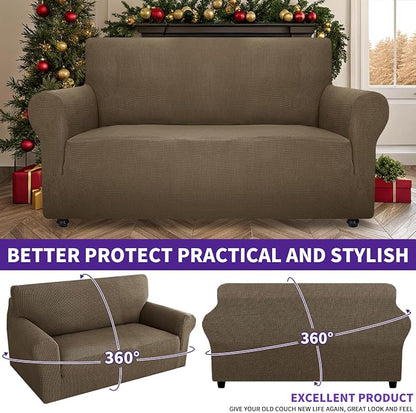 ZNSAYOTX Super Stretch Couch Cover Love Seat Sofa Covers - Image 2