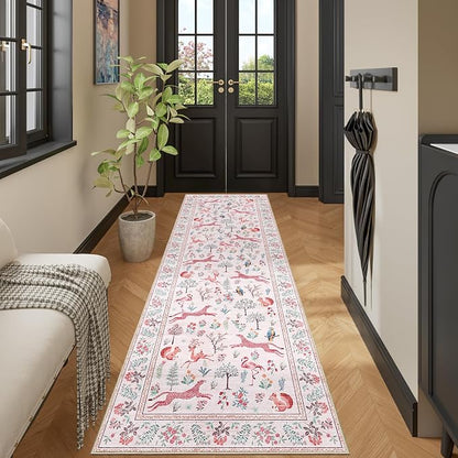 DUKINO 2x10 Kitchen Runner Rug, Soft Non Slip Animal Washable Rug, Non-Shedding - Image 6