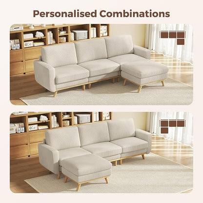 Vesgantti 97" Modular Sectional Sofa Light Gray, L-Shaped Couch - Image 3