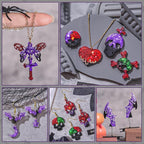 Halloween Resin Earrings Mold 3pcs Resin Jewelry Molds, Various Skull Silicone Molds Wing Hair Clips Mould, DIY Epoxy Ornaments Earring Pendants Necklaces Keychain Making Kit Holiday Gifts