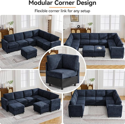 127'' Oversized U Shaped Modular Sofa, Sectional Couches - Image 6