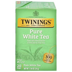 Twinings Pure White Tea Individually Wrapped Bags, 20 Count (Pack of 1), Light & Fresh, Caffeinated, Enjoy Hot or Iced, 20 Teabags