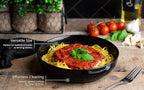 KooK Pasta Bowl, Salad Bowls, Soup, Serving Bowls, Ceramic, Large Capacity, Microwave & Dishwasher Safe, Set of 4, 40 Oz,(Black)