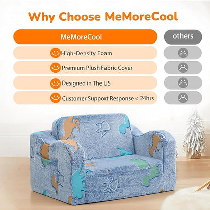 MeMoreCool Glowing Dinosaur Kids Chair, Glow-in-the-Dark Kids Couch - Image 6