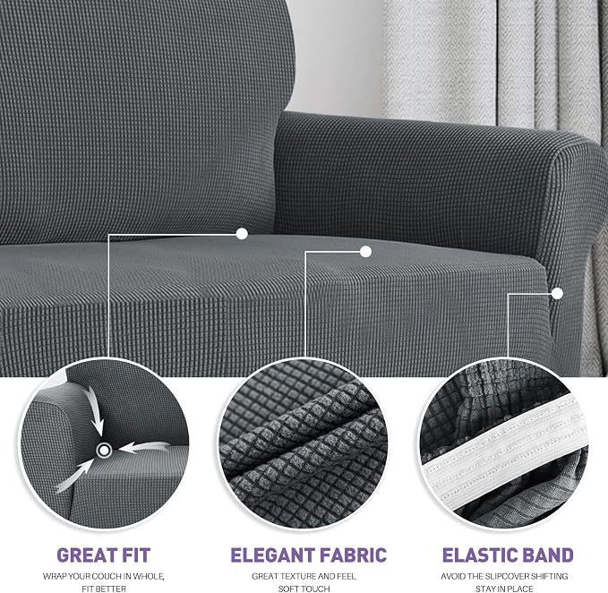 ZNSAYOTX Super Stretch Couch Cover Universal Sofa Covers - Image 3
