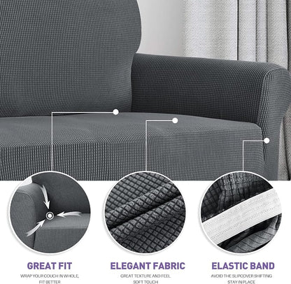ZNSAYOTX Super Stretch Couch Cover Love Seat Sofa Covers - Image 3