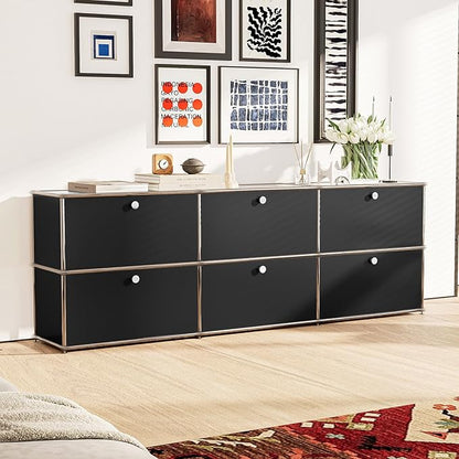 Modern Storage Cabinet Sideboard Versatile Free-Standing Organizer Cabinets - Image 7