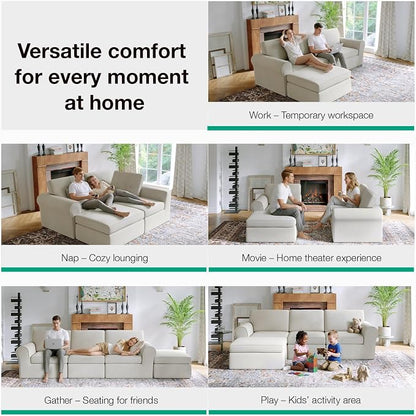 Novilla 138" Modular Sectional Sofa, Modular Sectional Couches - Image 4