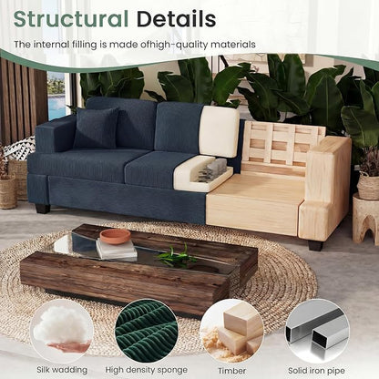 YOUDENOVA 2 Piece Set Comfy Sofa Couch, 3-Seater Sofa * 2 - Image 6