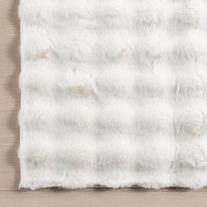 nuLOOM Jeni Off White Checkered Washable Area Rug - Image 7