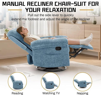 Korser Recliner Chair, Swivel Rocker Recliner Chair - Image 4