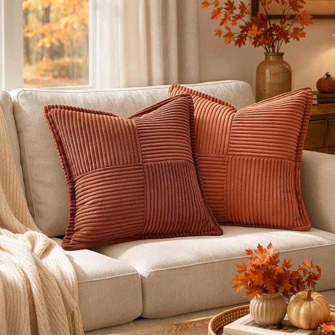 MIULEE Fall Rust Decorative Throw Pillow Covers - Image 2