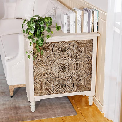 SUNBURY Vintage Wooden Nightstand - Image 5