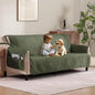 Olive Green Quilted Couch Cover by Pamhaven