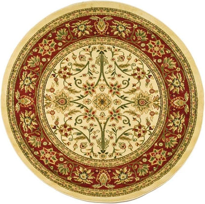 SAFAVIEH Lyndhurst Collection 8' Round Ivory/Red LNH212K Traditional Oriental - Image 9