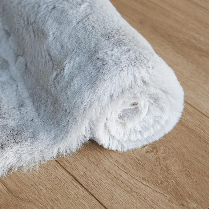 ORINOVA Grey Round Rug 3ft Machine Washable Shaggy Area Rugs - Image 8