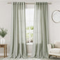 Long Sage Green Curtain 2 Panels 105 inches Long by Nanspring