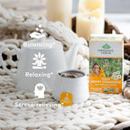 Organic India Tulsi Honey Chamomile Herbal Tea - Holy Basil, Stress Relieving & Calming, Immune Support, Adaptogen, Vegan, USDA Certified Organic, Caffeine-Free - 18 Infusion Bags, 6 Pack
