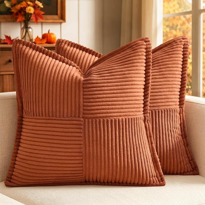 MIULEE Fall Burnt Orange Decorative Throw Pillow Covers by MIULEE