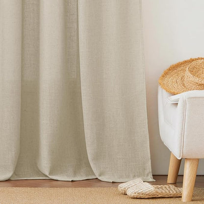 RYB HOME Linen Curtains Semi Sheers - Image 6