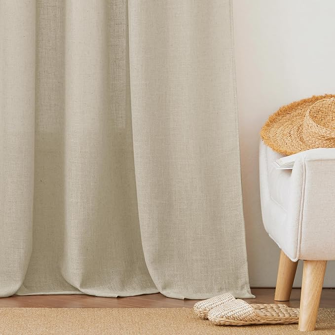 RYB HOME Linen Sheer Curtains - Image 6