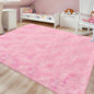 Tie-Dye Pink Soft Shaggy Fluffy Rug by JiaoBaba