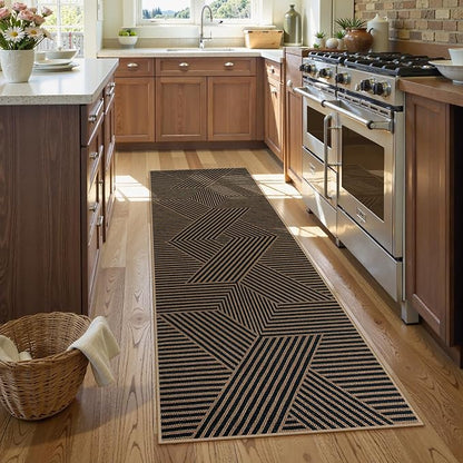 Lahome Modern Geometric Runner Rug, 2x6 Washable Rug Runners - Image 2