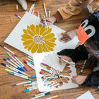 15PCS Large Flower Stencils for Wood Fence 12 x 12 Inch Sunflower Stencil with Brushes Reusable Floral Wall Stencil Sunflower Stencils for Painting on Walls Furniture Garden Fabrics