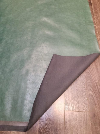 Hunter Green Soft Faux Leather Fabric PU Leather by The Yard Synthetic Pleather - Image 8