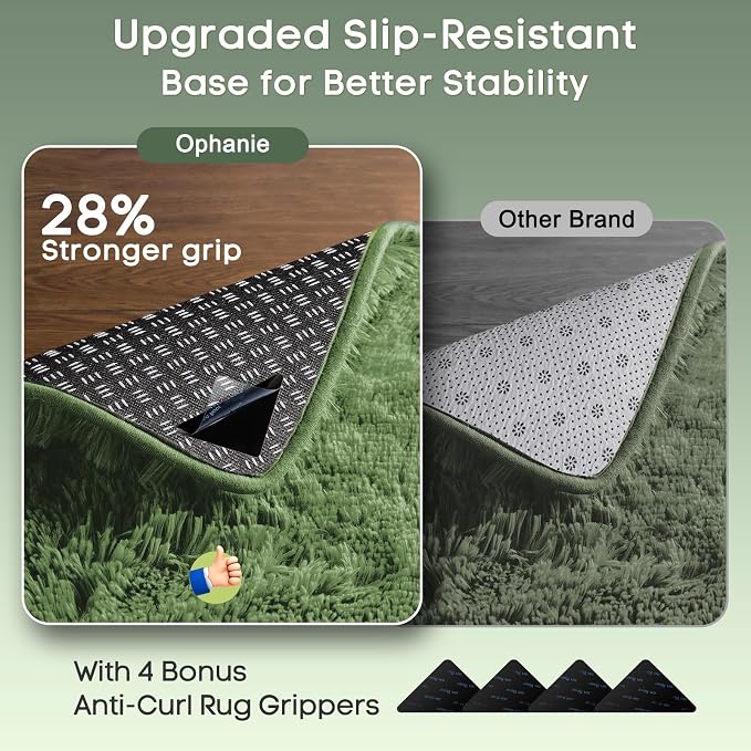 Ophanie Gray Green Grass Area Rugs - Image 4
