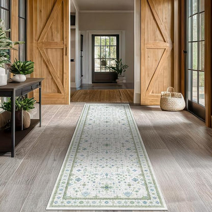 Oushak 3x16 Wide Hallway Runner Rug by HazoHaus