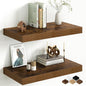 Fun Memories 12 Inch Deep Floating Shelf, 24 x 12 Rustic Wood Wall Shelf by FunMemories
