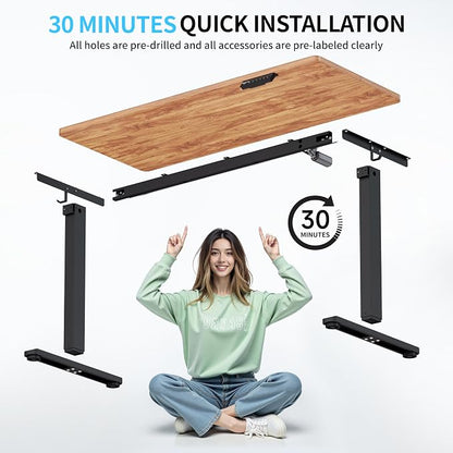 BIZUM Electric Standing Desk, 55x24 inches Height Adjustable Desk, Sit to Stand - Image 8