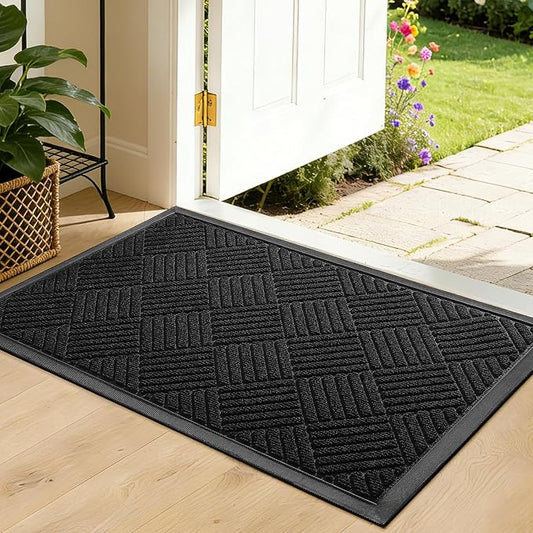 Front Door Mat, Heavy Duty Waterproof Doormat 31.5"x20", Stain Fade Resistant by WELDUN%E2%80%94IdealChoiceforHome