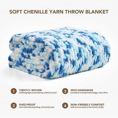 L'AGRATY Chunky Knit Throw Blanket - Image 2