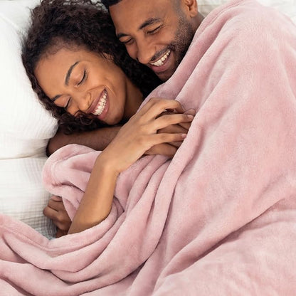 Bedsure GentleSoft Pink Fleece Blankets Queen Size - Image 8