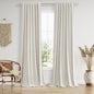 Boho 100% Blackout Linen Curtains 84 Inch Long 2 Panels Set by Guken