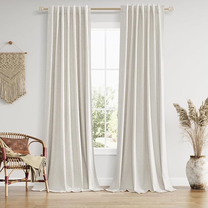 Boho Extra Long 120 Inches 100% Black Out Curtains by Guken