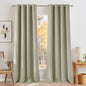NICETOWN Faux Linen Beige Blackout Curtains 84 inches Long by NICETOWN