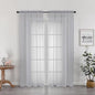 Light Grey Sheer Curtains 78 inches Long 2 Panels Set by OWENIE