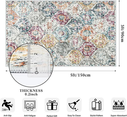 Lahome Moroccan Hallway Rug, Aqua Multi - Image 2
