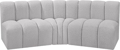 Meridian Furniture 102Grey-S3B Arc Collection Modern | Contemporary Modular Sofa by MeridianFurniture