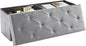 DUMOS 43 Inch Folding Storage Ottoman Bench, Large Storage Chest withThicker by DumosLifestyle