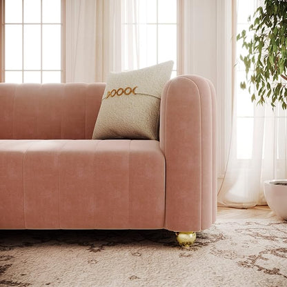 KEAI 83.46" Velvet Couch for Living Room Large Modern Sofa - Image 5