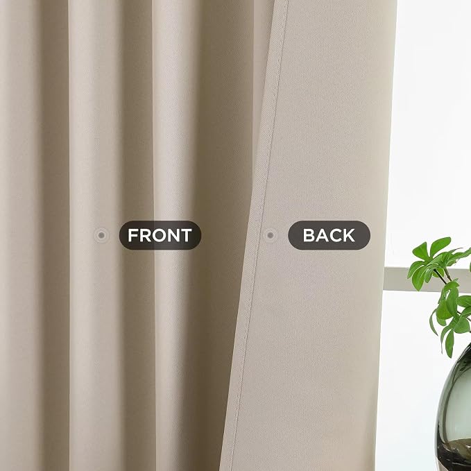 Joydeco Blackout Curtains 84 Inch Length 2 Panels Set, Thermal Insulated Black - Image 7