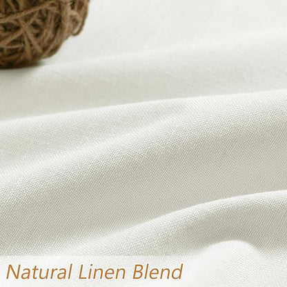 Ivory 100% Blackout Curtains 132 Inch Length 2 Panels Set - Image 3