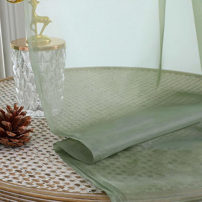 Sage Green Sheer Curtains 108 Inches Long - Image 6