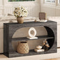 Console Table, 55-Inch Entryway Tables 3-Tier Wood Narrow Sofa Tables by Tarnorci